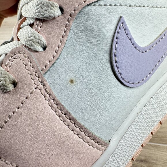 Nike Air Jordan 1 Mid GS 7Y Pink Foam Quartz Purple Sneakers Women’s 8.5 Shoes - Picture 7 of 12